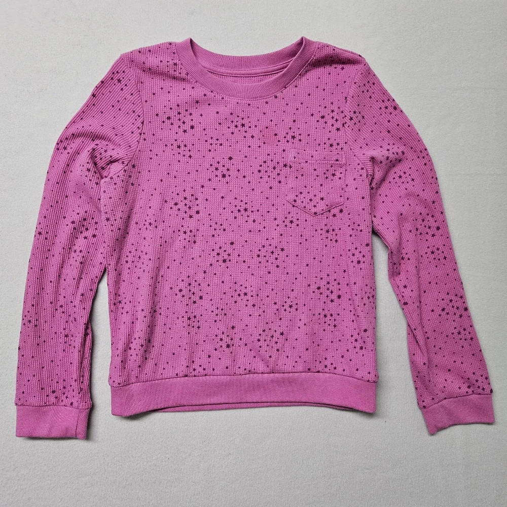 Cat & Jack Thermal Shirt and Velvet Look Pants Pink Girls Size Large
